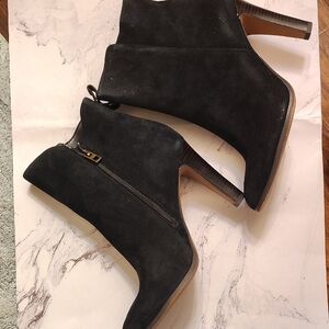 Coach Black Suede Heeled Boots